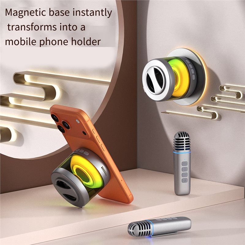 Bluetooth Karaoke Microphone Handheld - AA60 Microphone Speaker Magnetic Karaoke Bluetooth