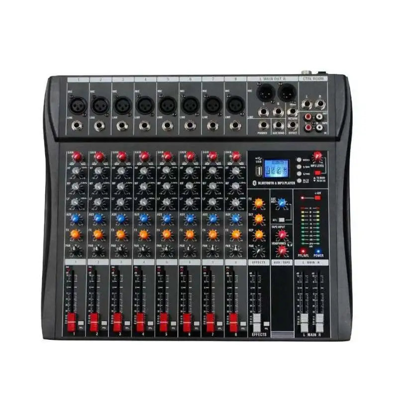 Karaoke Amplifier Mixer Bluetooth - 8 Channel USB Bluetooth Audio Mixer