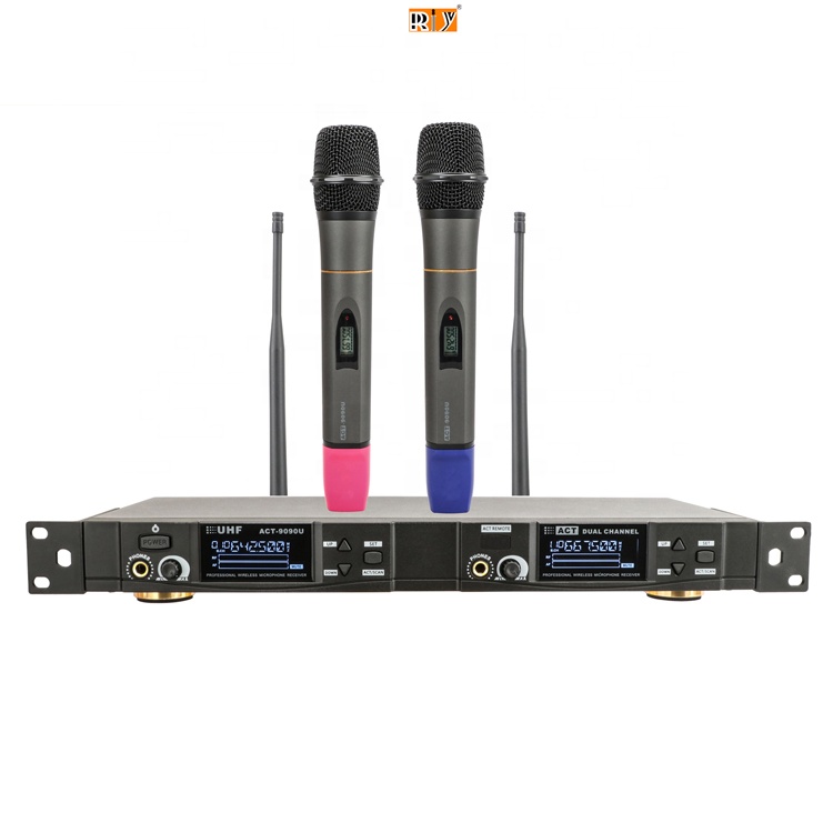 Uhf Wireless Microphone System Dual Channel - ACT-9090U UHF Wireless Microphone System Dual