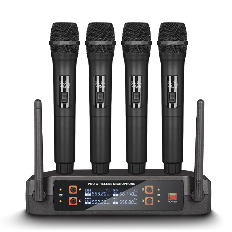 Uhf Wireless Microphone System Dual Channel - High-quality TXP-U4 4 Channel Wireless Microphone