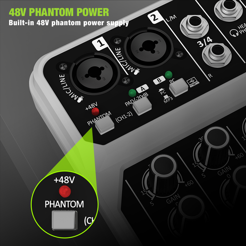 4-Channel Audio Mixer Console  - Karaoke Amplifier Mixer Bluetooth review and price