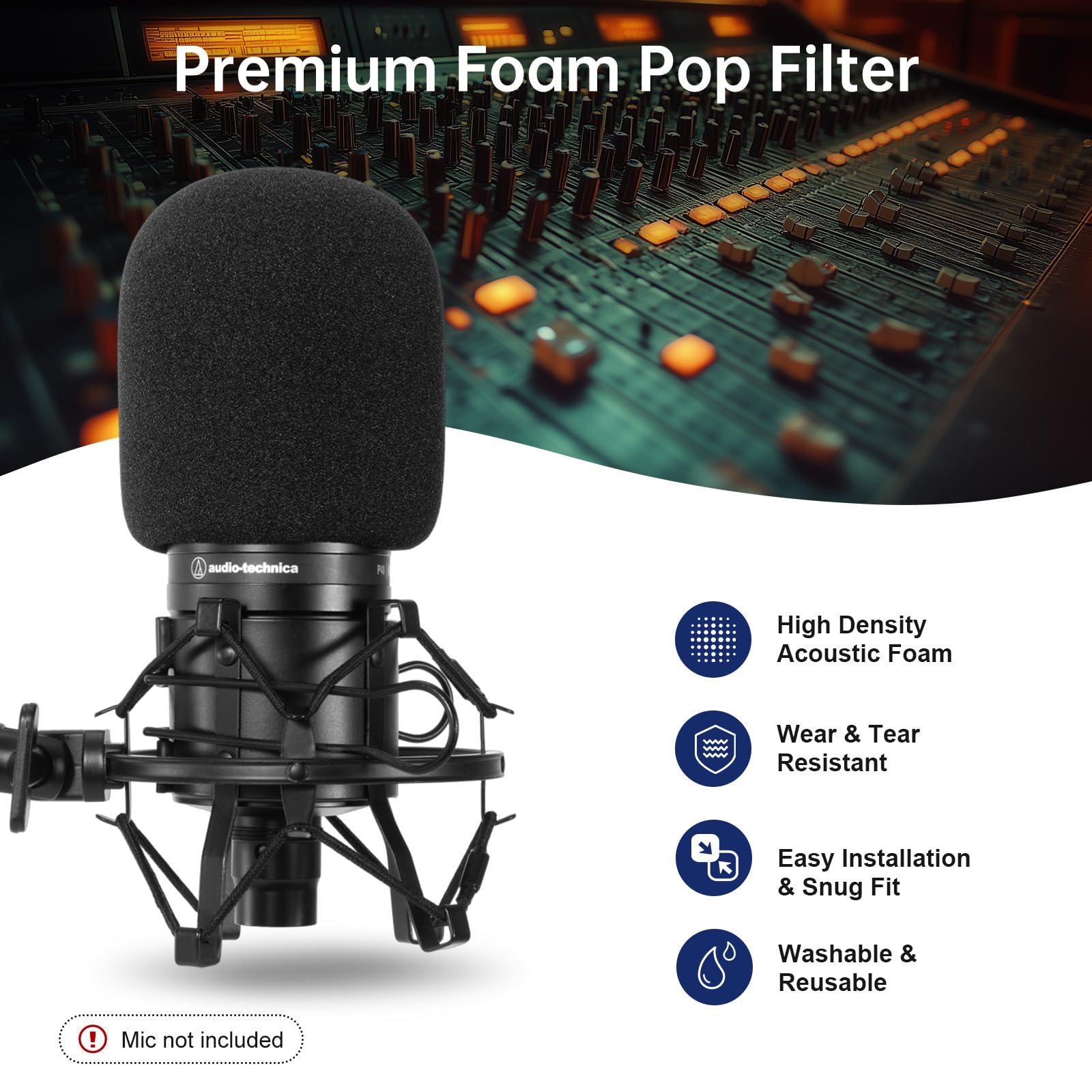 Pop Filter/Windscreen for Audi - Microphone Pop Filter Foam Windscreen review and price