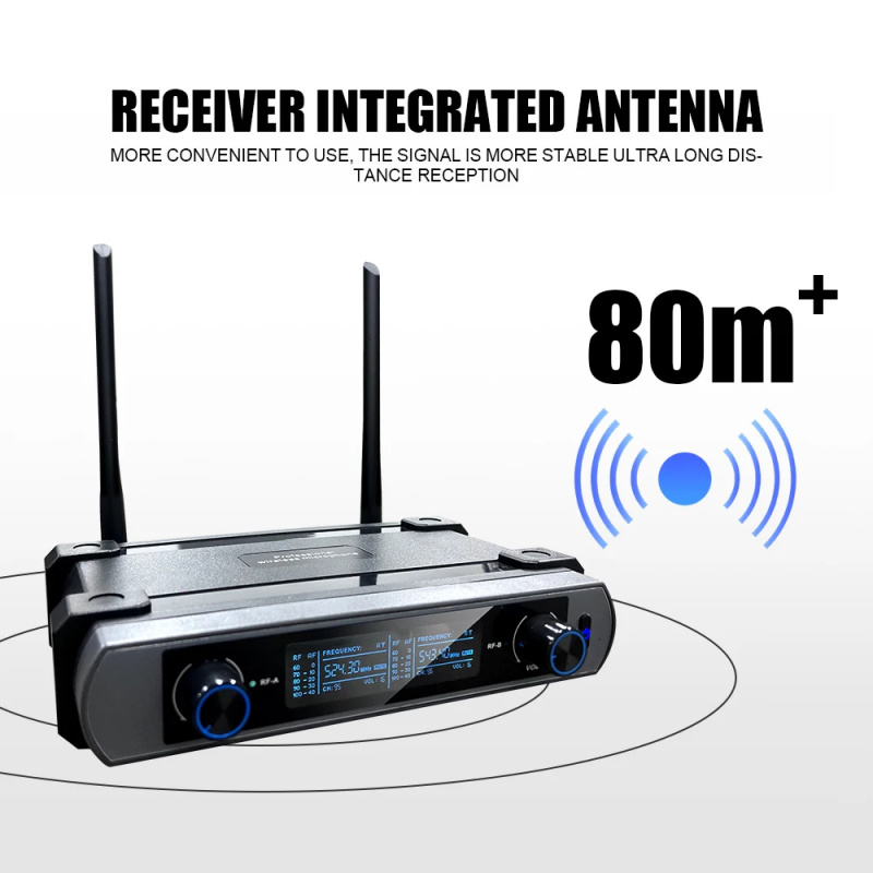 Professional 2 Channel UHF Wir - Uhf Wireless Microphone System Dual Channel review and price