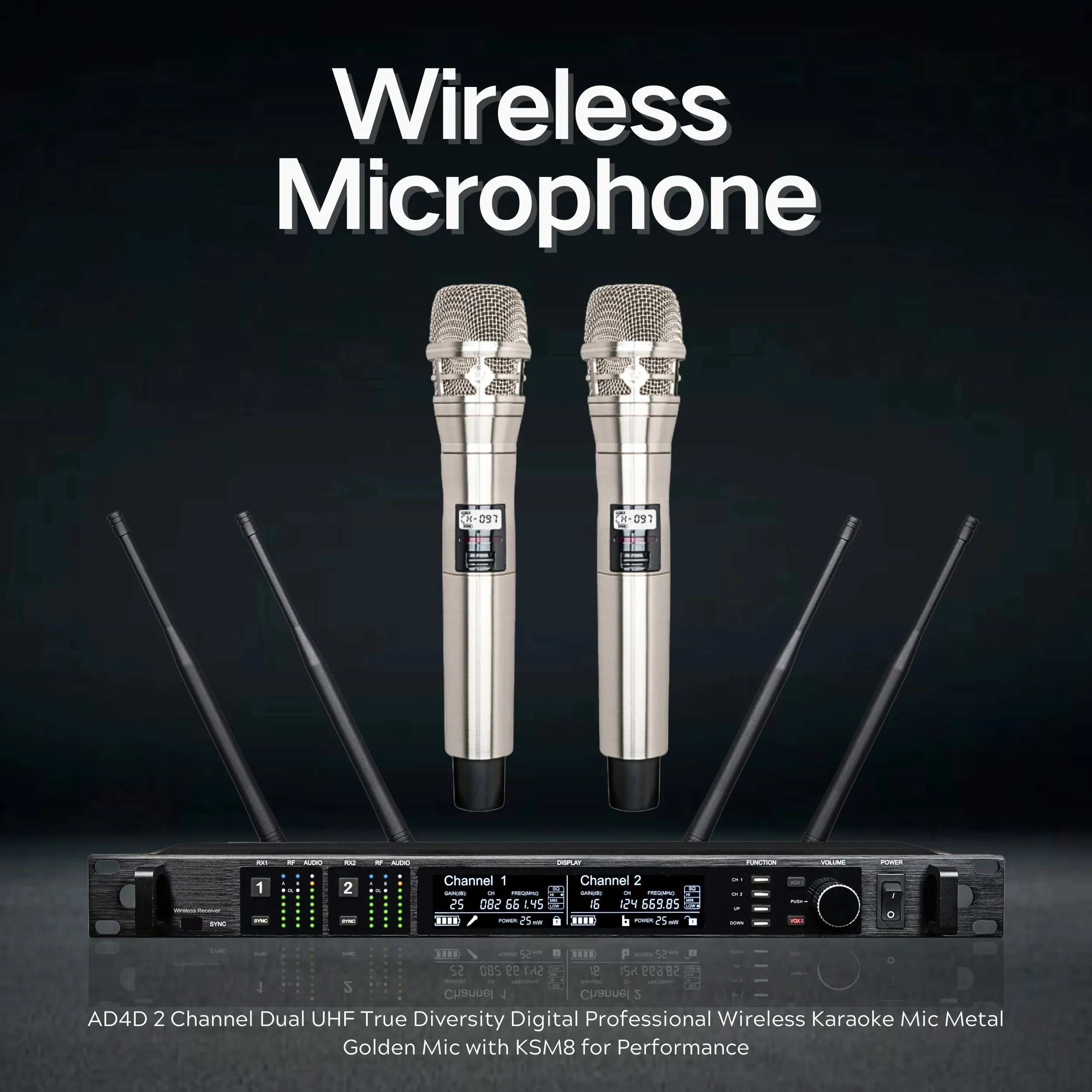 Best EIF AD4D Handheld Lavalie - Wireless Lavalier Microphone Dual Receiver review and price