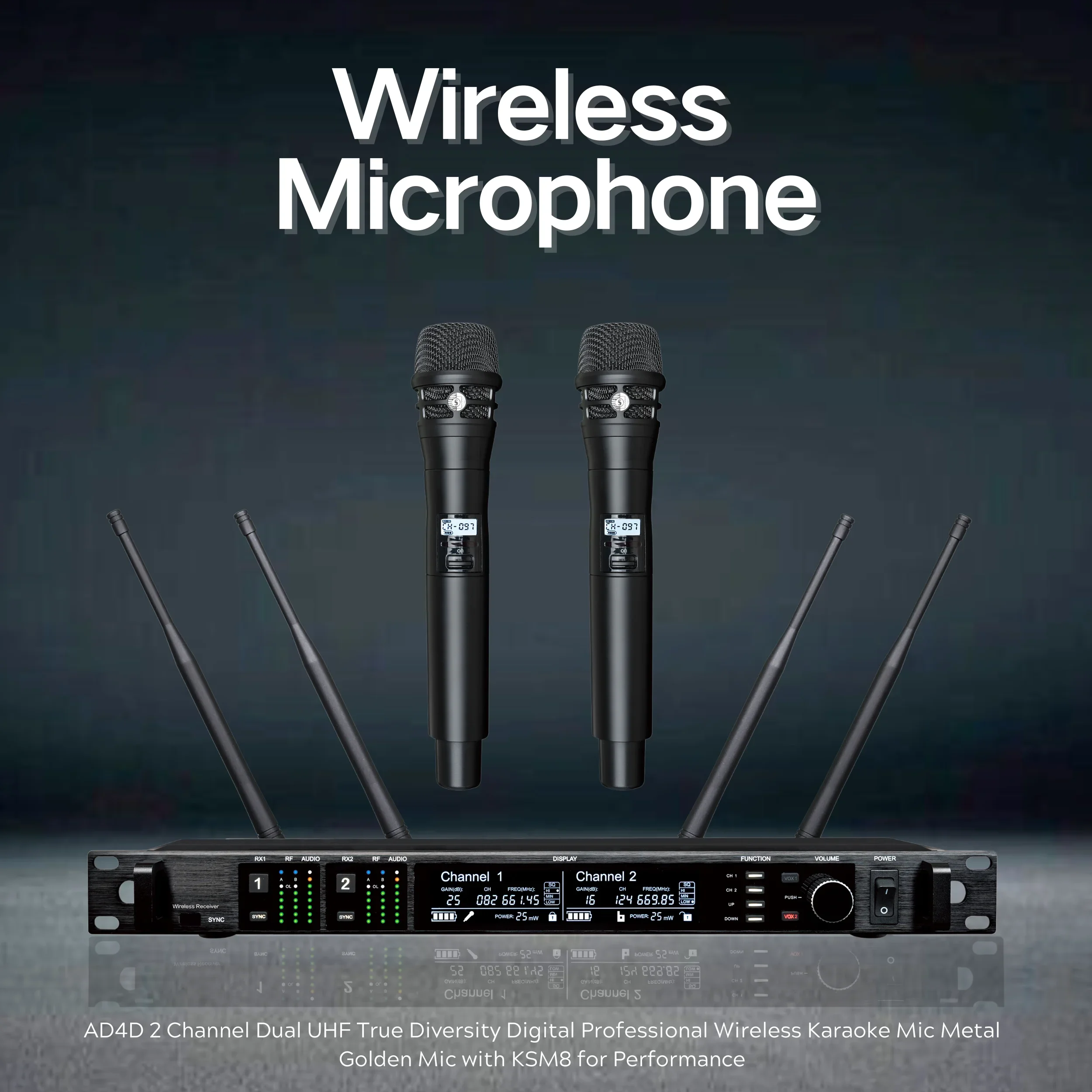 Best EIF AD4D Handheld Lavalie - Wireless Lavalier Microphone Dual Receiver review and price