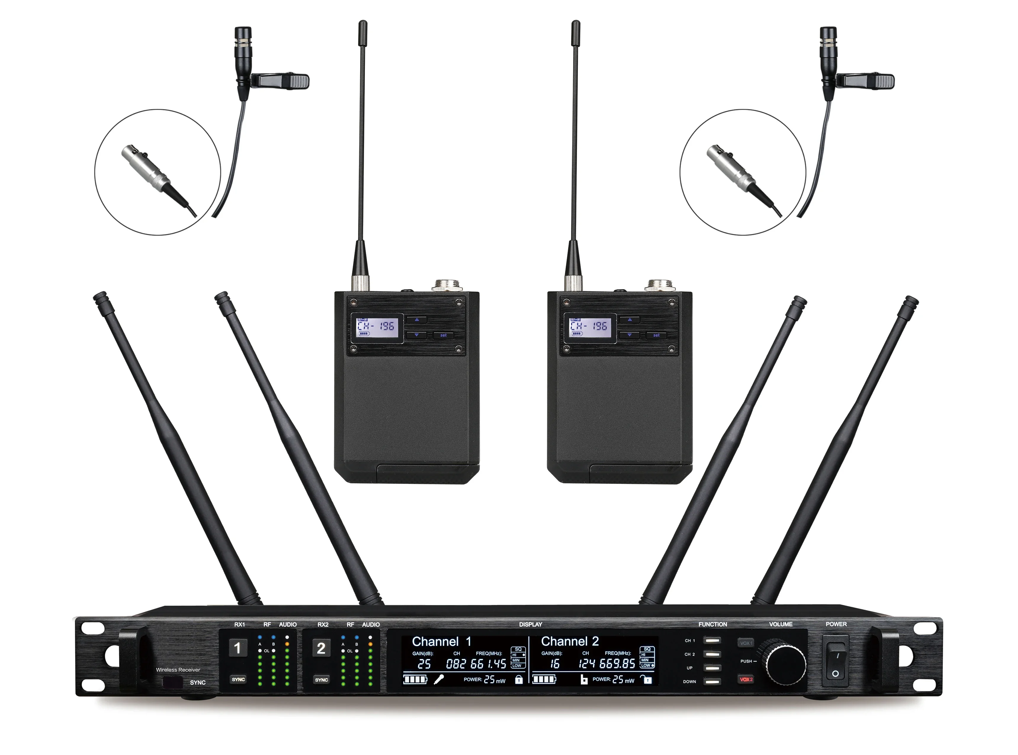 Best EIF AD4D Handheld Lavalie - Wireless Lavalier Microphone Dual Receiver review and price