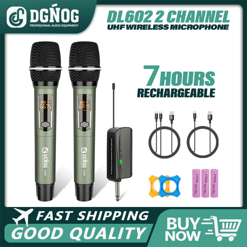 Dual Handheld Dynamic Karaoke  - Uhf Wireless Microphone System Dual Channel review and price
