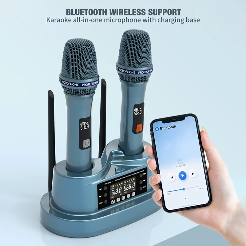 Wireless Microphone Kit With C - Bluetooth Karaoke Microphone Handheld review and price