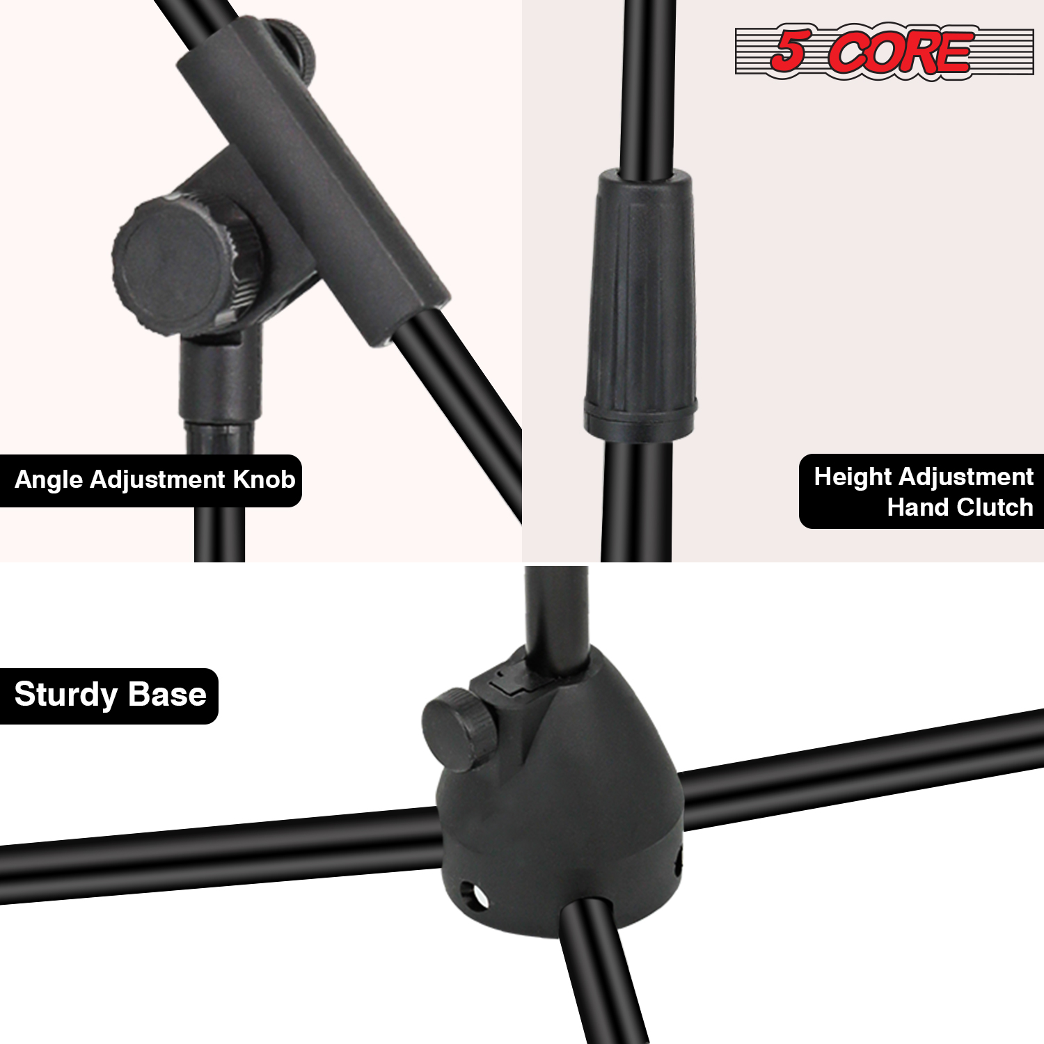 5Core Tripod Mic Stand 4Pcs Ad - Microphone Stand Boom Arm Floor review and price