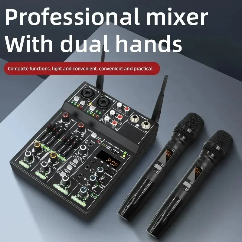 4 Channel Audio Mixer Console  - Bluetooth Karaoke Microphone Handheld review and price