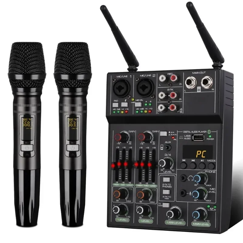 4 Channel Audio Mixer Console  - Bluetooth Karaoke Microphone Handheld review and price