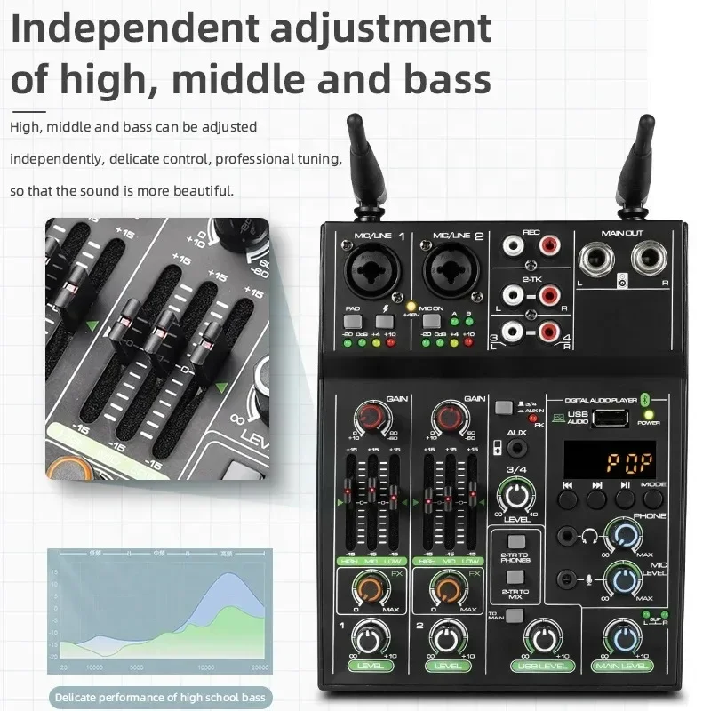 4 Channel Audio Mixer Console  - Bluetooth Karaoke Microphone Handheld review and price