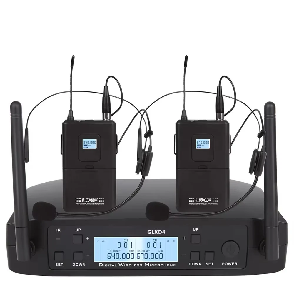 GLXD4 Professional Wireless Mi - Wireless Lavalier Microphone Dual Receiver review and price