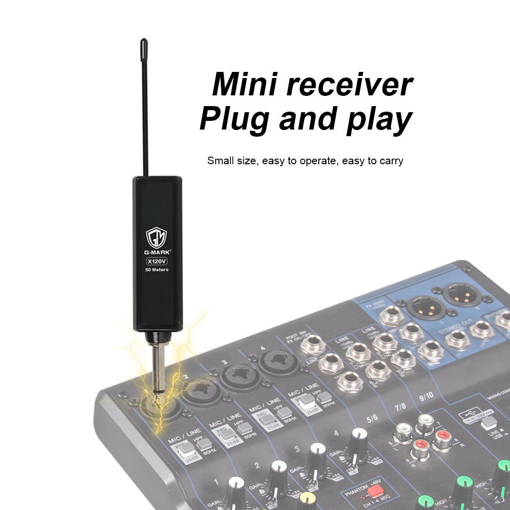 Microphone G-MARK X110V Wirele - Rechargeable Wireless Mic Lithium Battery review and price