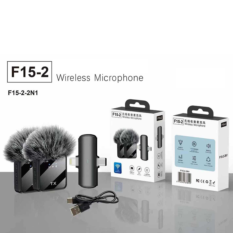 F15 3-in-1 Wireless Lavalier M - Wireless Lavalier Microphone Dual Receiver review and price