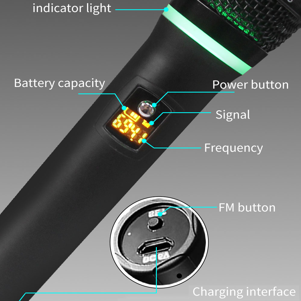YARMEE UHF Wireless Microphone - Rechargeable Wireless Mic Lithium Battery review and price