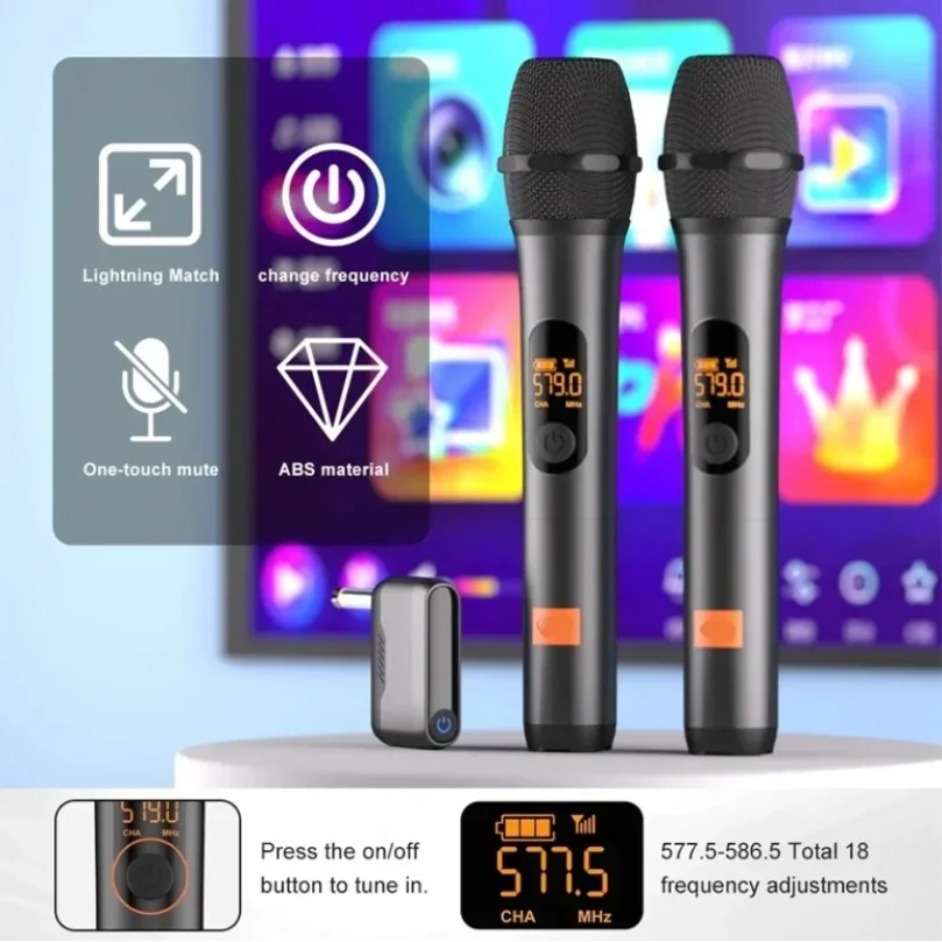 Party Box UHF Dual Channel Wir - Uhf Wireless Microphone System Dual Channel review and price