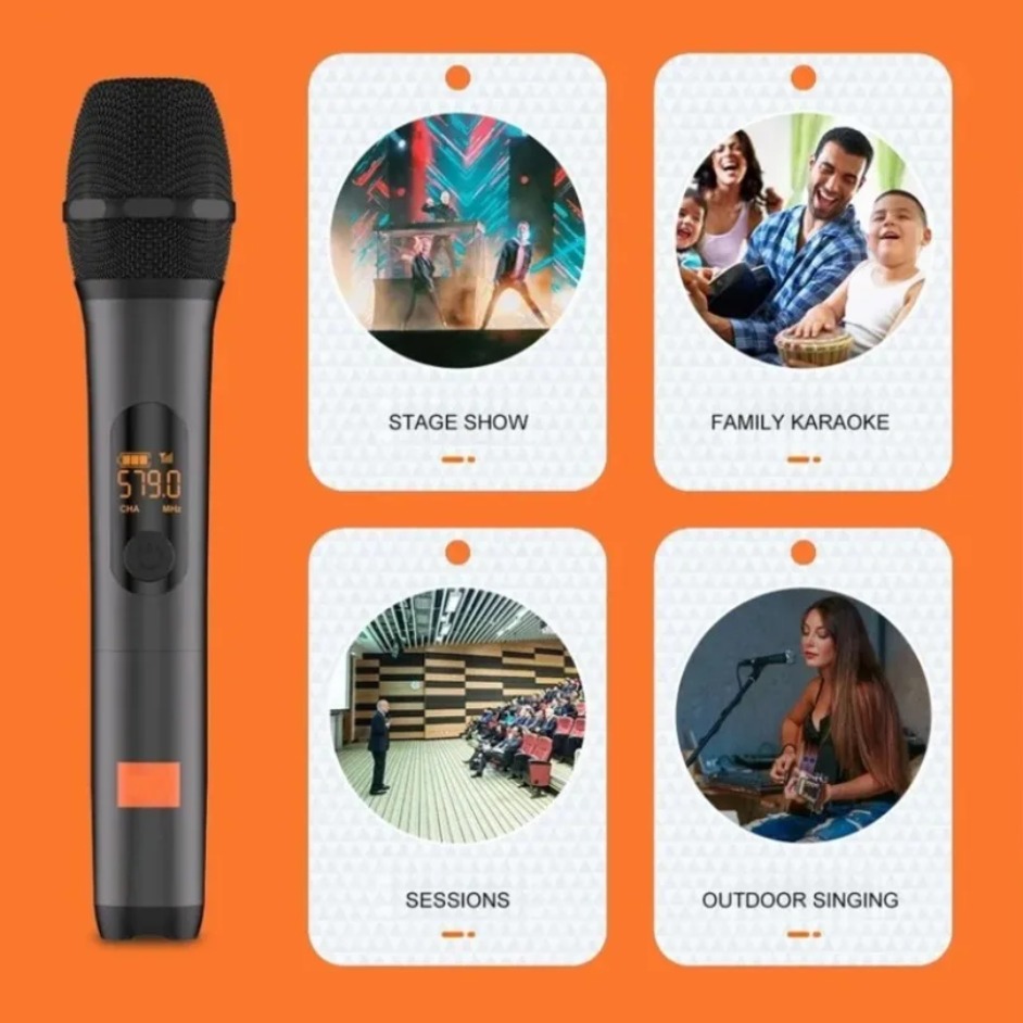 Party Box UHF Dual Channel Wir - Uhf Wireless Microphone System Dual Channel review and price