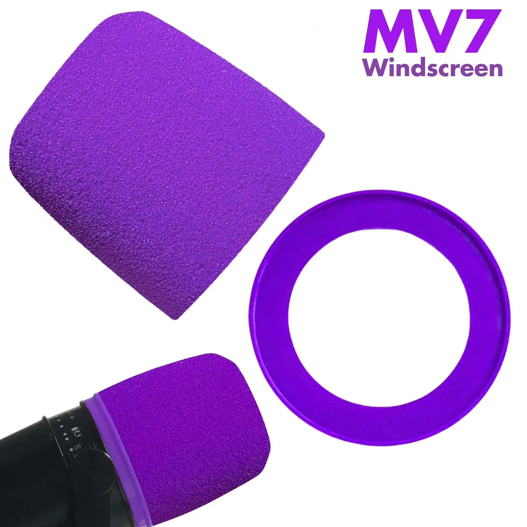 MV7 Foam for Shure MV7, MV7i,  - Microphone Pop Filter Foam Windscreen review and price