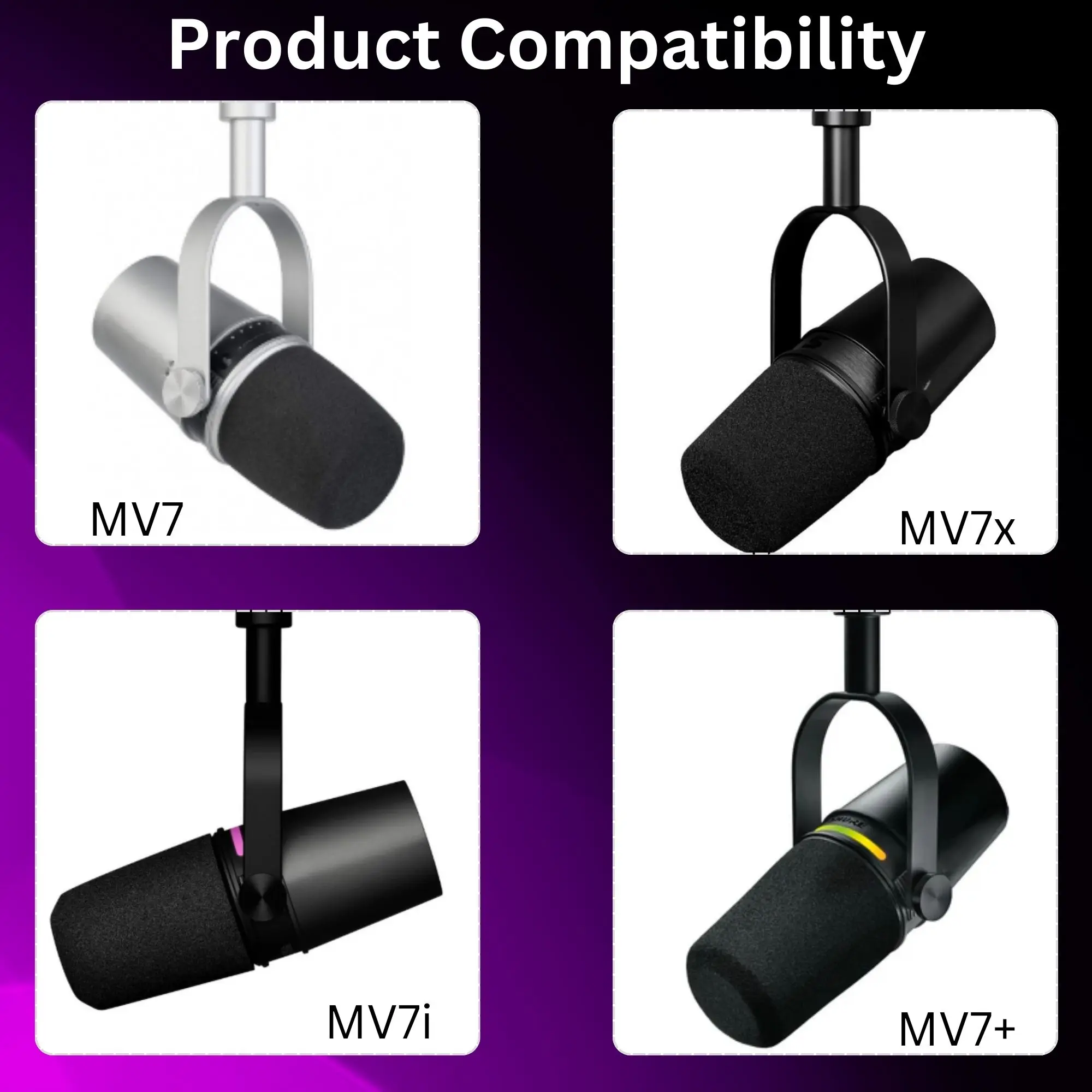 MV7 Foam for Shure MV7, MV7i,  - Microphone Pop Filter Foam Windscreen review and price