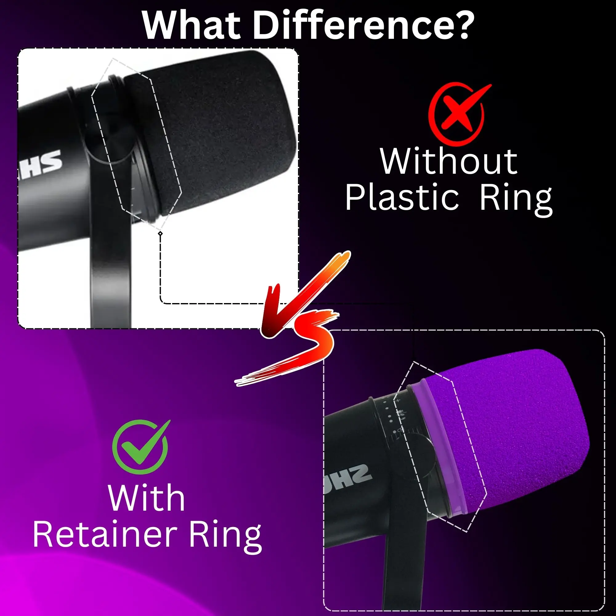 MV7 Foam for Shure MV7, MV7i,  - Microphone Pop Filter Foam Windscreen review and price
