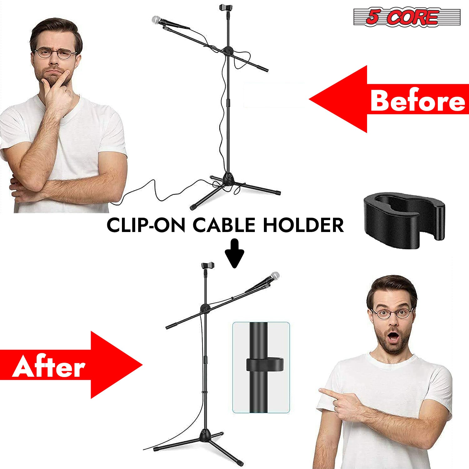 5 Core Tripod Mic Stand Adjust - Microphone Stand Boom Arm Floor review and price