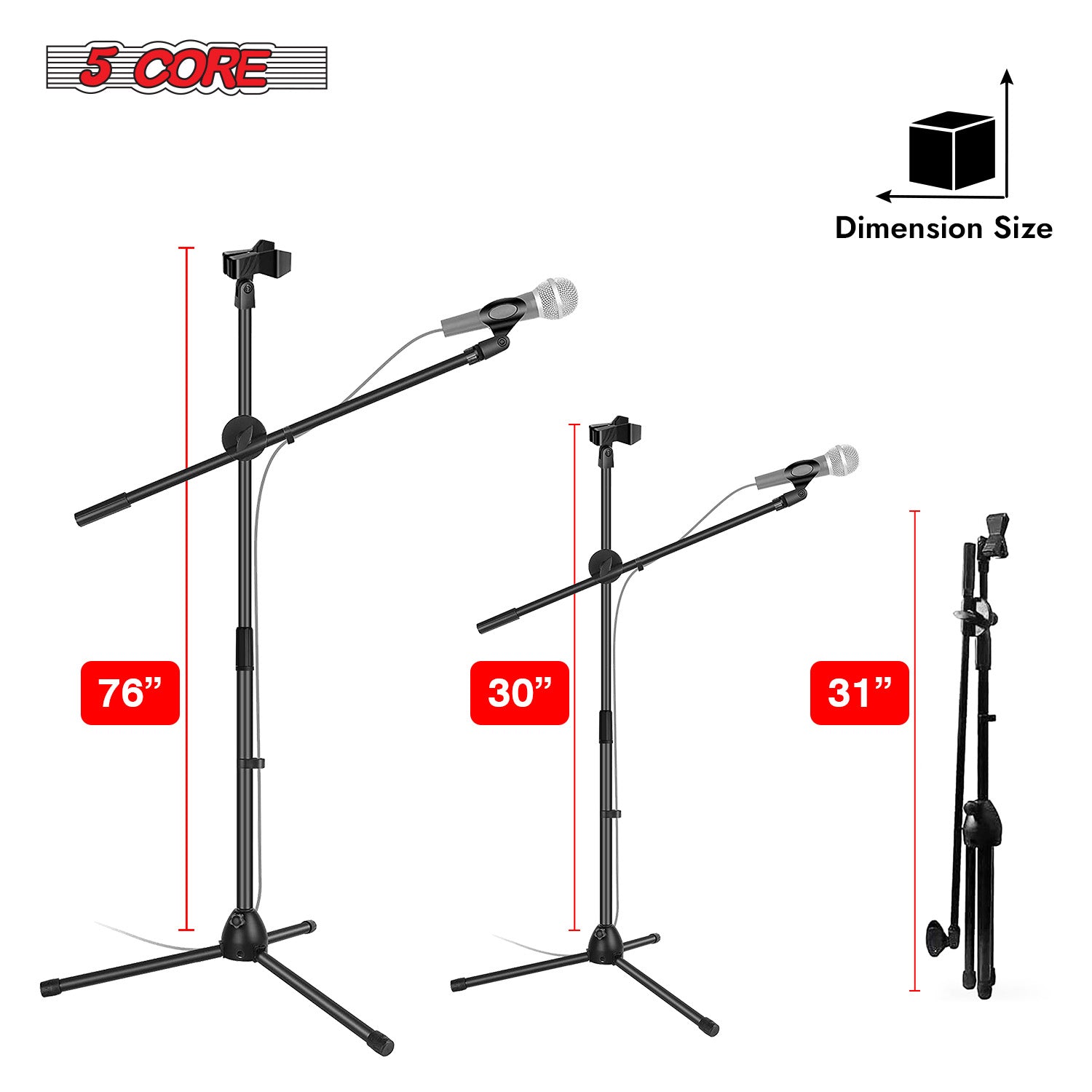 5 Core Tripod Mic Stand Adjust - Microphone Stand Boom Arm Floor review and price