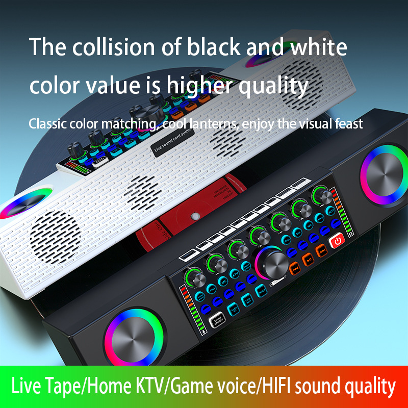 SY8 Live Broadcast Sound Card  - Karaoke Machine Portable With 2 Mic review and price
