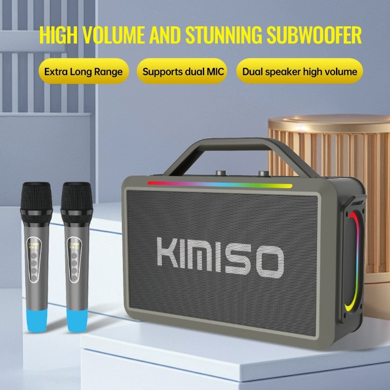 Original KIMISO KMS-252 Portab - Karaoke Machine Portable With 2 Mic review and price