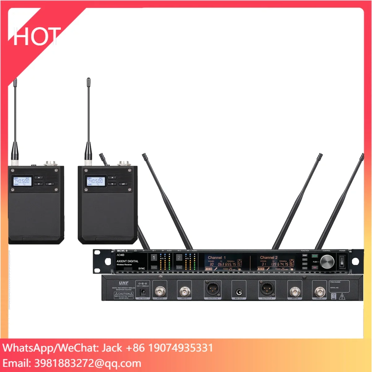 Professional WCM16 Black Cardi - Uhf Wireless Microphone System Dual Channel review and price