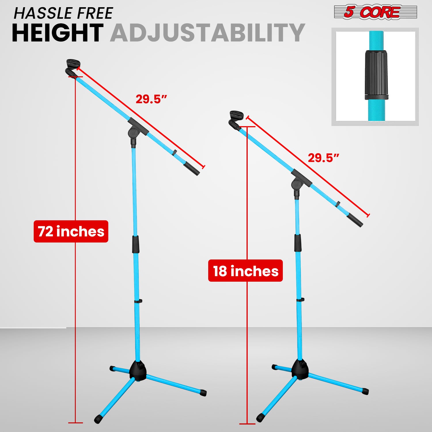 5 Core Tripod Mic Stand Adjust - Microphone Stand Boom Arm Floor review and price