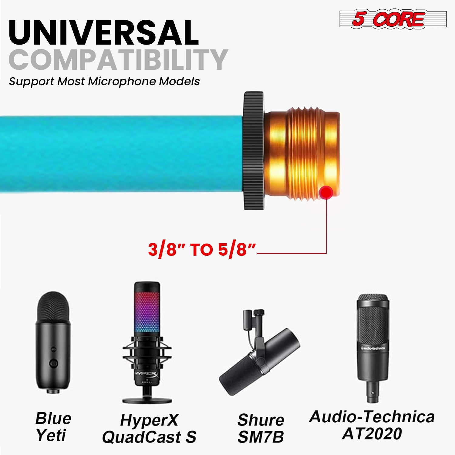 5 Core Tripod Mic Stand Adjust - Microphone Stand Boom Arm Floor review and price