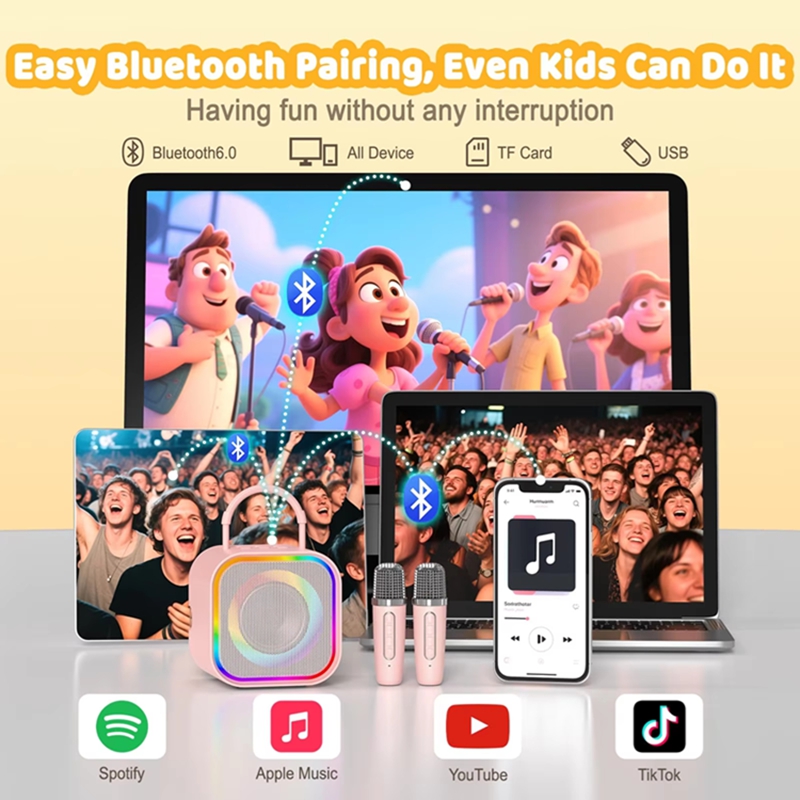 LZQLY Mini Karaoke Machine for - Karaoke Machine Portable With 2 Mic review and price