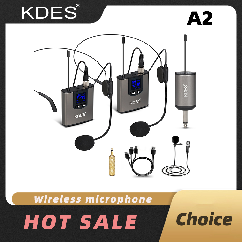 KDES Dual Wireless Microphone  - Wireless Lavalier Microphone Dual Receiver review and price