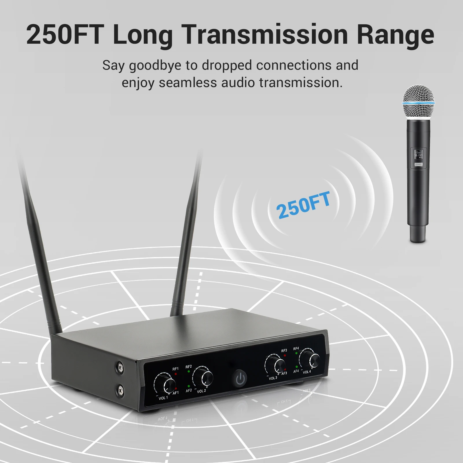 Metal UHF Wireless Microphone  - Wireless Lavalier Microphone Dual Receiver review and price