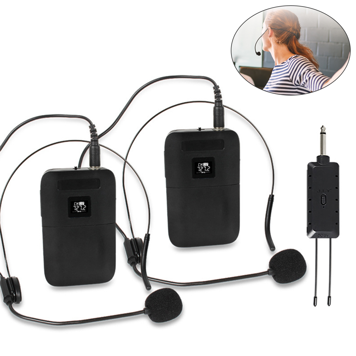 E8 Professional Microphone UHF - Wireless Lavalier Microphone Dual Receiver review and price