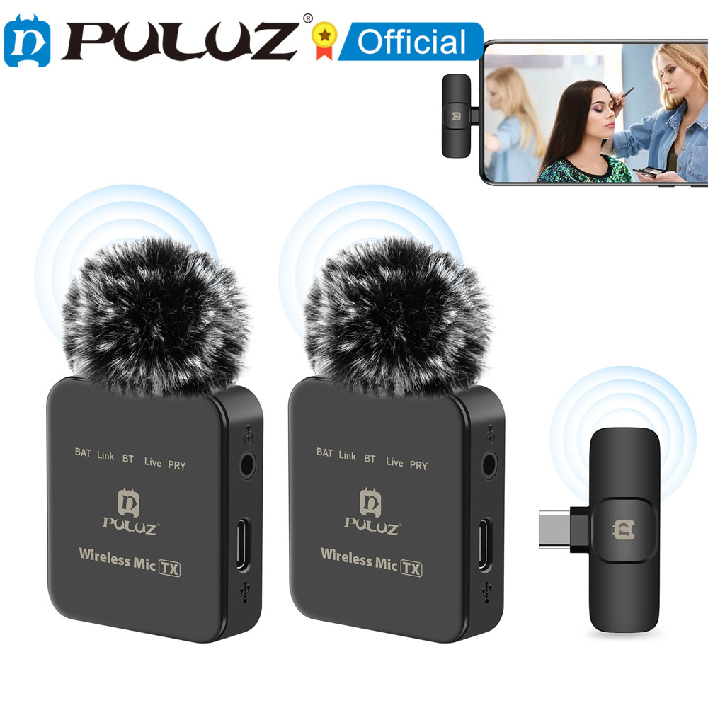PULUZ Wireless Lavalier Microp - Wireless Lavalier Microphone Dual Receiver review and price
