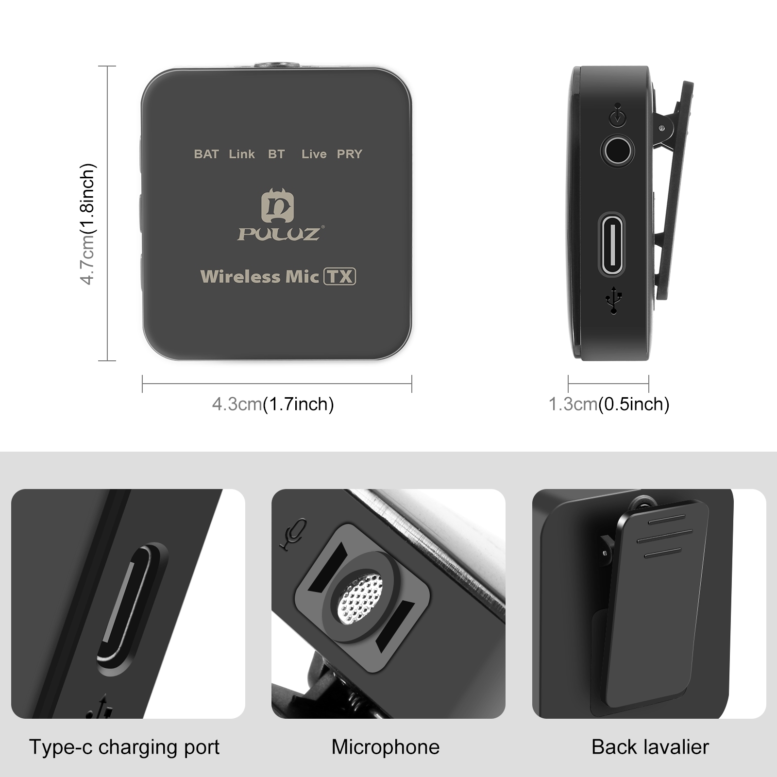 PULUZ Wireless Lavalier Microp - Wireless Lavalier Microphone Dual Receiver review and price