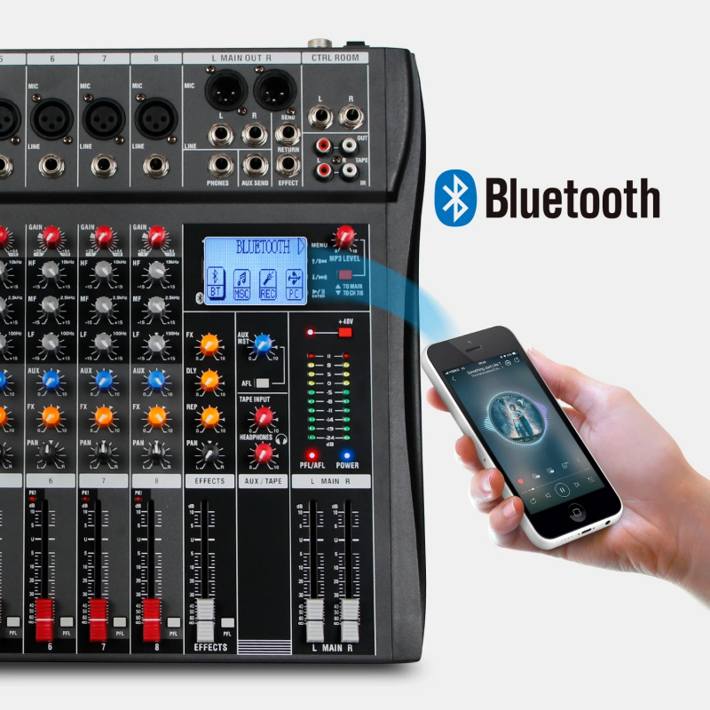 8 Channel USB Bluetooth Audio  - Karaoke Amplifier Mixer Bluetooth review and price