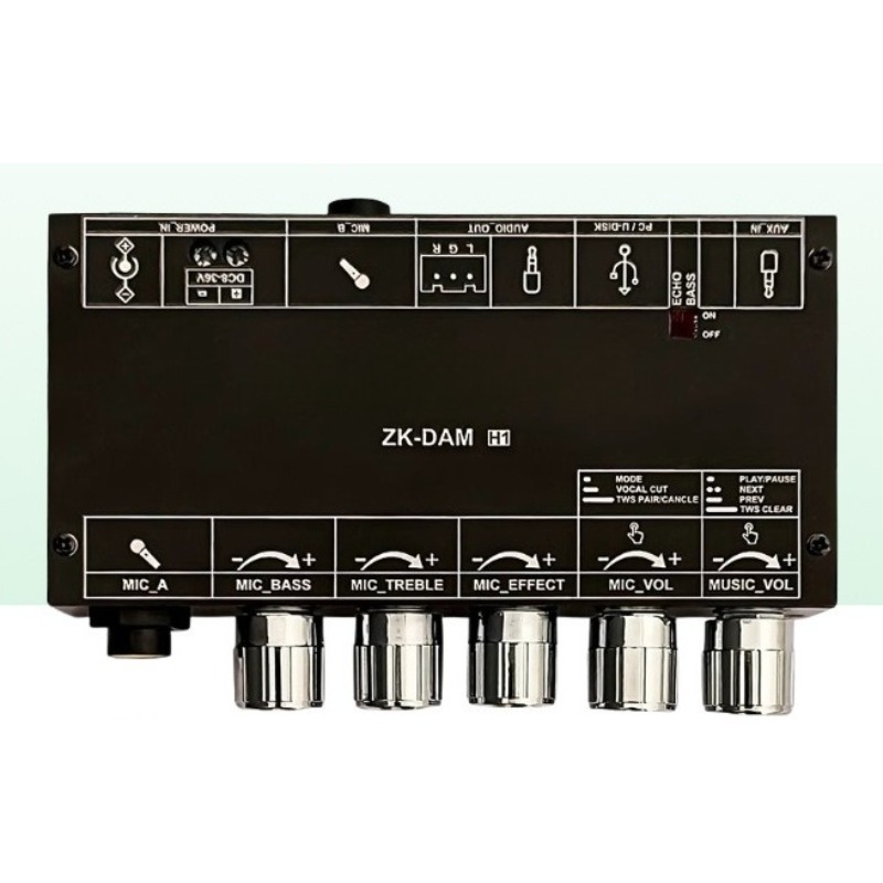 DAM H1 Karaoke Audio Pre‑ampli - Karaoke Amplifier Mixer Bluetooth review and price