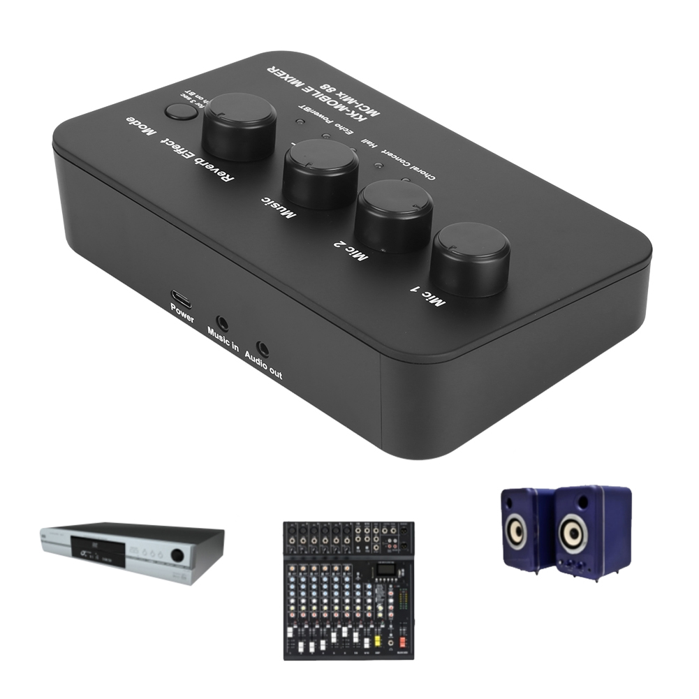 Karaoke Audio Mixer AUX IN/OUT - Karaoke Amplifier Mixer Bluetooth review and price