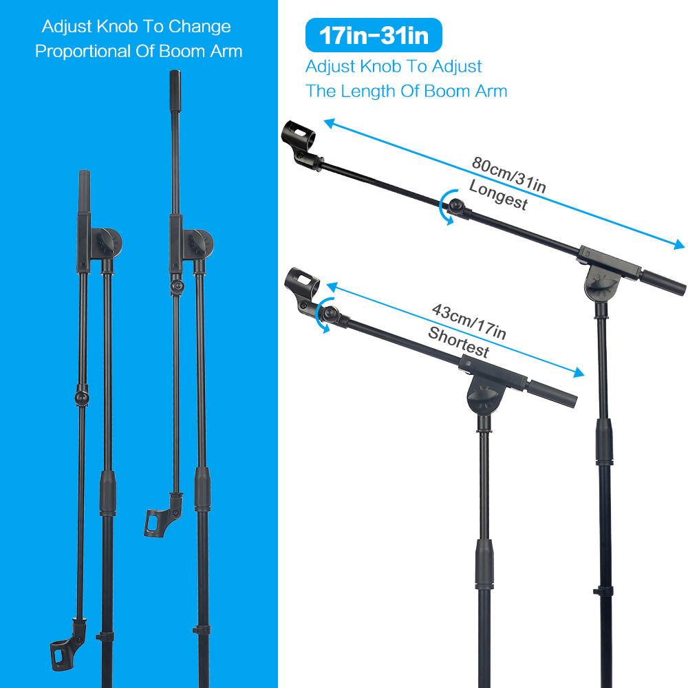 Microphone Stand Foldable Heav - Microphone Stand Boom Arm Floor review and price