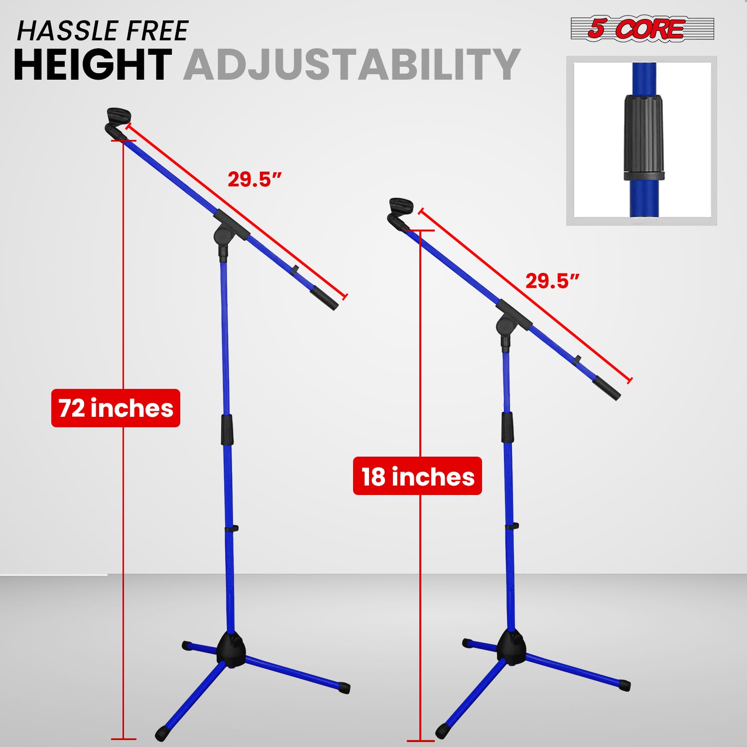 5 Core Tripod Mic Stand Adjust - Microphone Stand Boom Arm Floor review and price