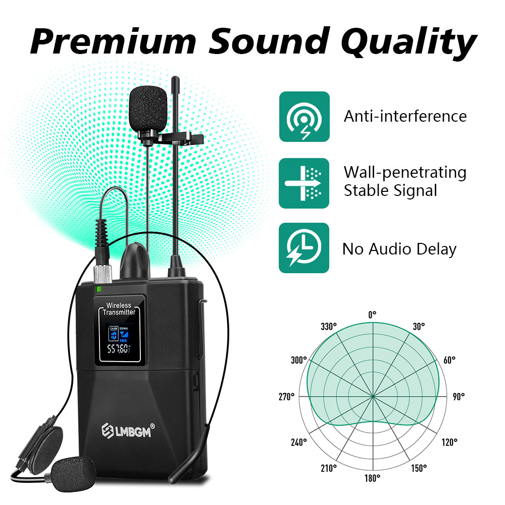 LMBGM R22 2Channel UHF Wireles - Wireless Lavalier Microphone Dual Receiver review and price