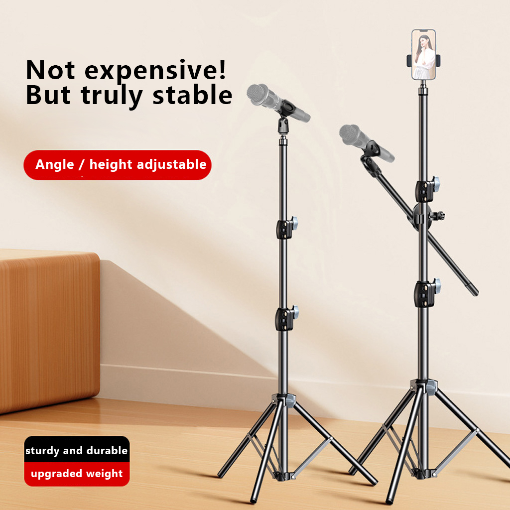 1.7M Adjustable Microphone Flo - Microphone Stand Boom Arm Floor review and price