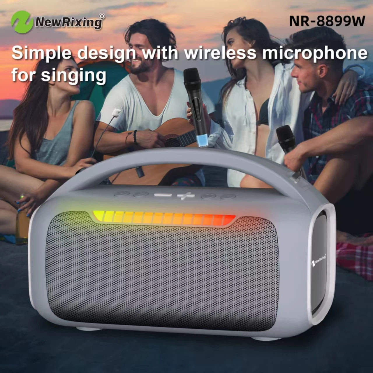 NewRixing 30W Bluetooth Speake - Karaoke Machine Portable With 2 Mic review and price