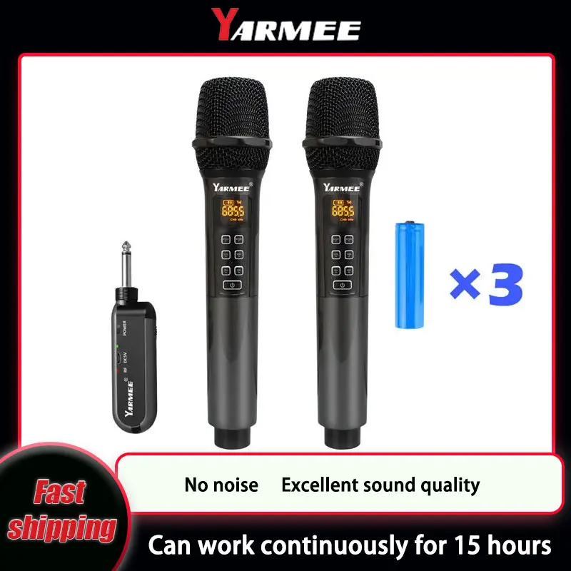 YARMEE Professional UHF Wirele - Rechargeable Wireless Mic Lithium Battery review and price