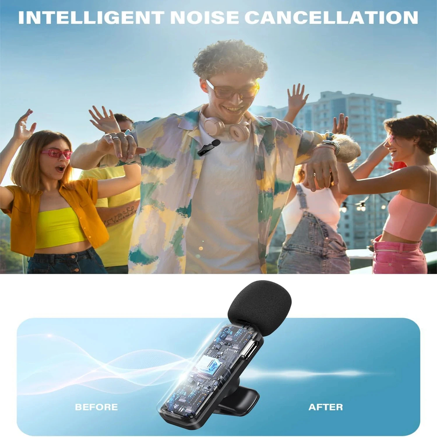 Lavalier Wireless Microphone 8 - Rechargeable Wireless Mic Lithium Battery review and price