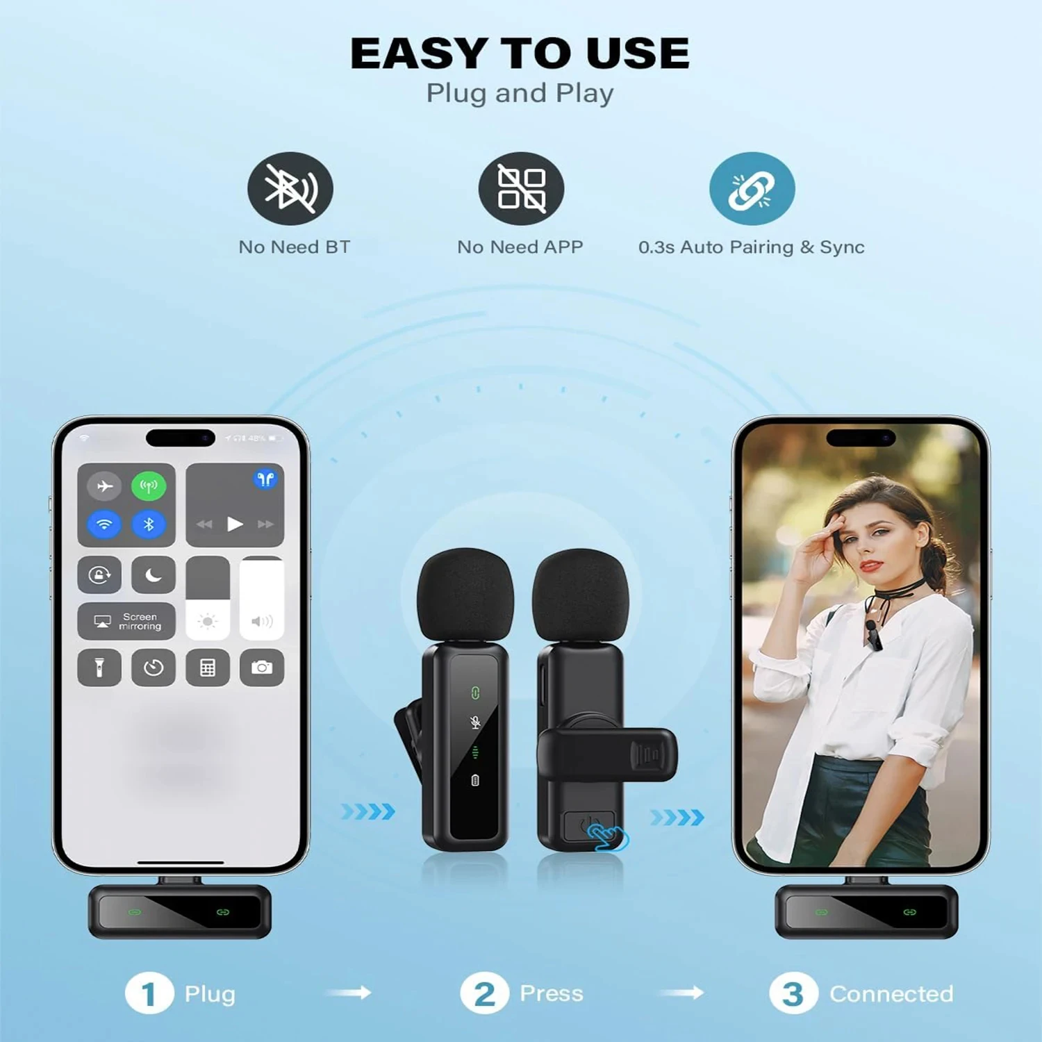 Lavalier Wireless Microphone 8 - Rechargeable Wireless Mic Lithium Battery review and price
