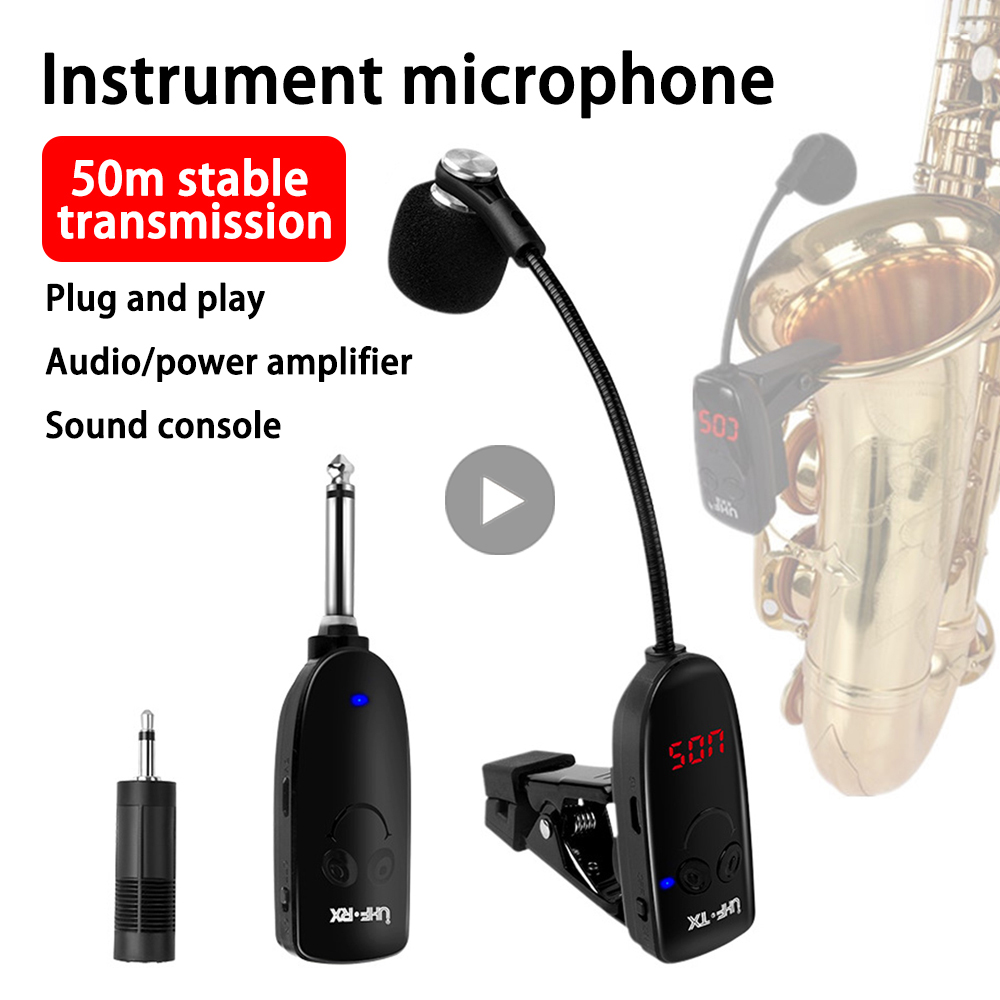 Saxofone Wireless Microphone M - Wireless Lavalier Microphone Dual Receiver review and price